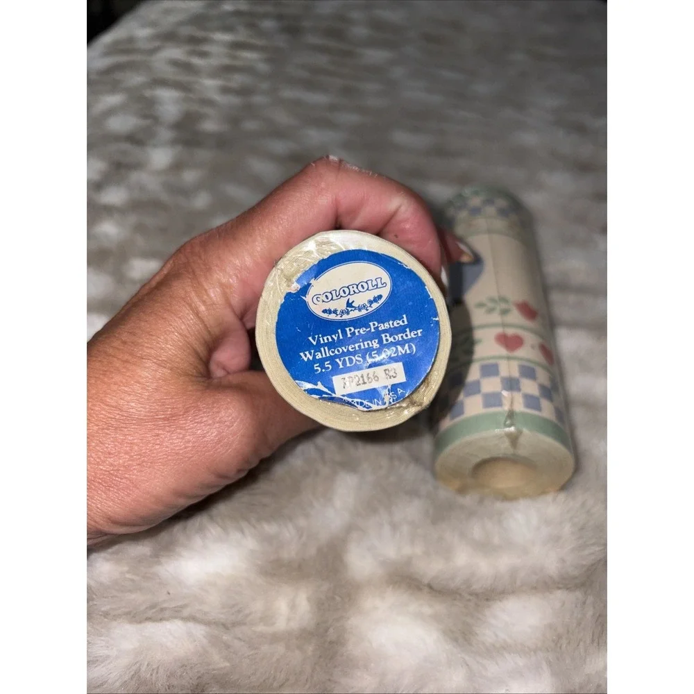 2 Rolls Vintage Coloroll Wallpaper borders Cottagecore Heart Delight Collection